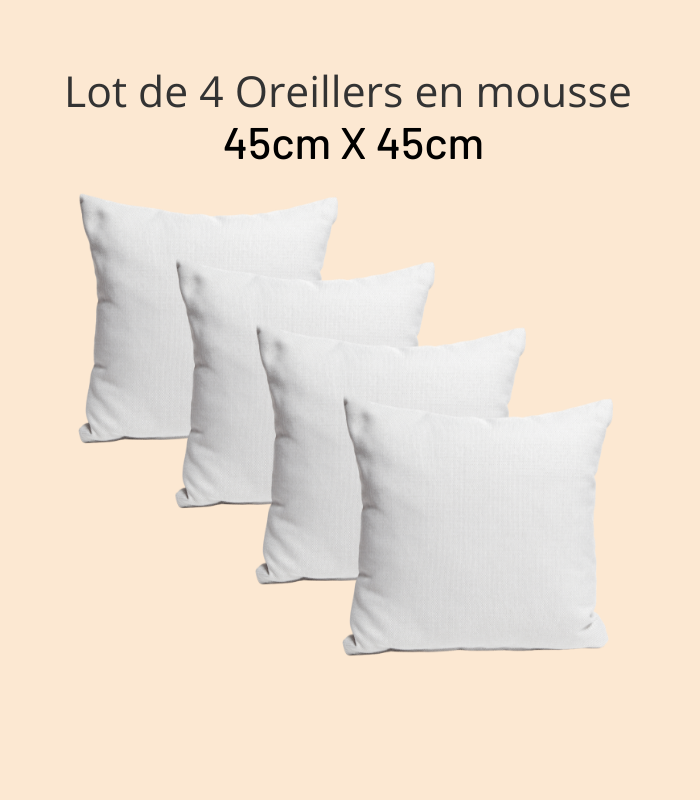 Oreillers En Mousse | 45x45cm